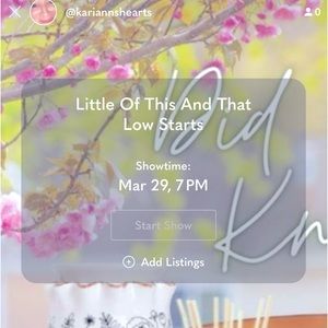 LIVE SHOW MARCH 29th @7PM EASTERN/CENTRAL TIME!!